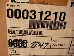 Panasonic ACB12411 Relay CB1F-D-M-12V Automotive SPDT 40A Sealed Diode 00031210