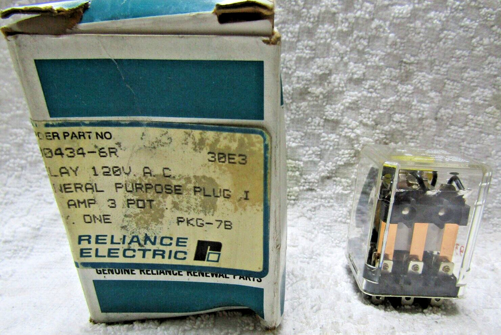 👍NEW RELIANCE 120 VAC ELECTRIC RELAY 11 BLADE 50/60 HZ 10A 28 VDC 600434-6R