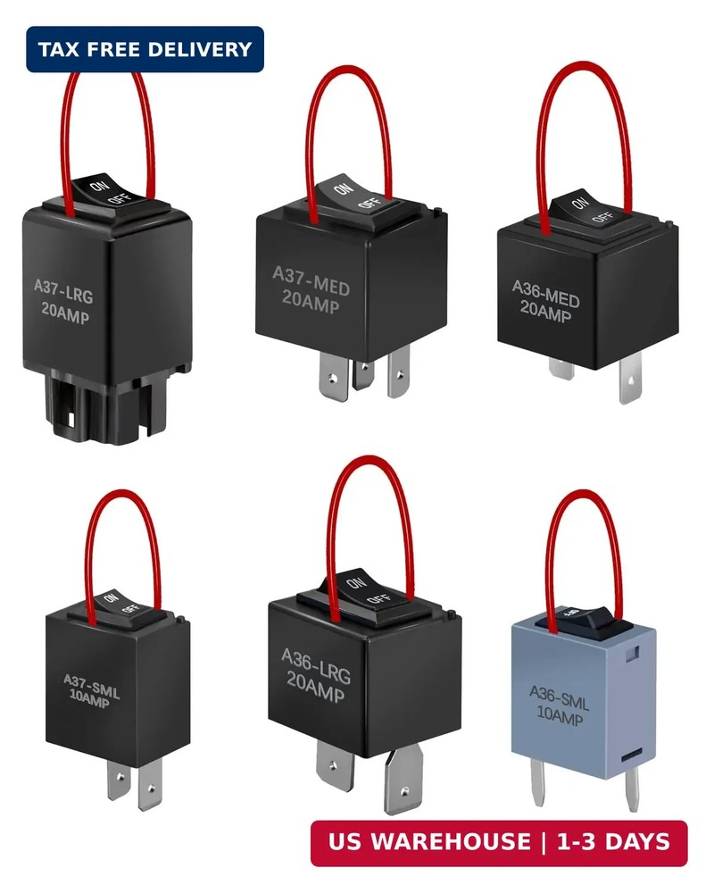 9038A Relay Bypass Switch, Relay Tester, Bypass Switch Kit with Amp Loop, 6-Pack