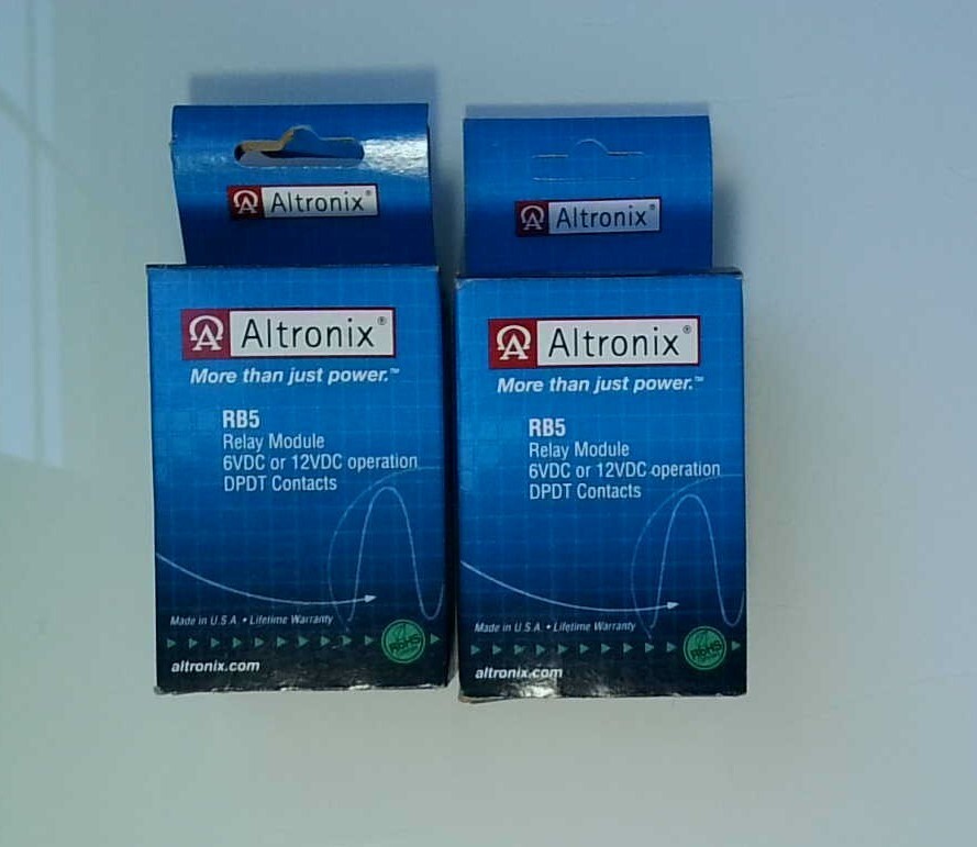 ALTRONIX RB5 Relay Module 6/12VDC 120Ma DPDT (Lot of 2)