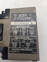 Allen-Bradley 700-P400A1 AC Relay DIN Rail Mount 10A Coil 110/115-120V 50/60Hz