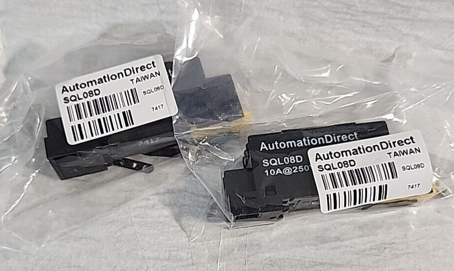 Automation Direct SQL08D Relay Socket Base 10A@250 VAC Lot of 2