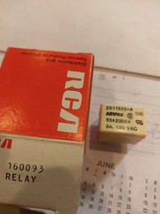 NOS Airpax 2811552-4 Relay 5 Amp 120 Volt In RCA box.