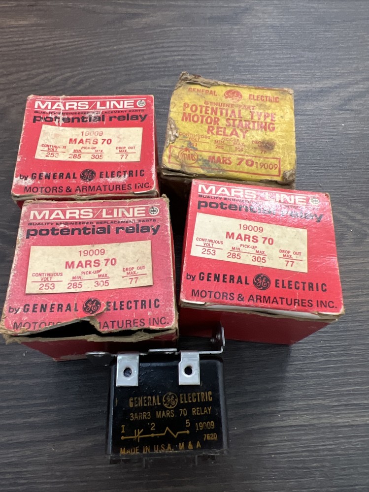 GE MARS 70 19009- 3ARR3MARS70/685744-19009 POTENTIAL MOTOR STARTING RELAY 253V