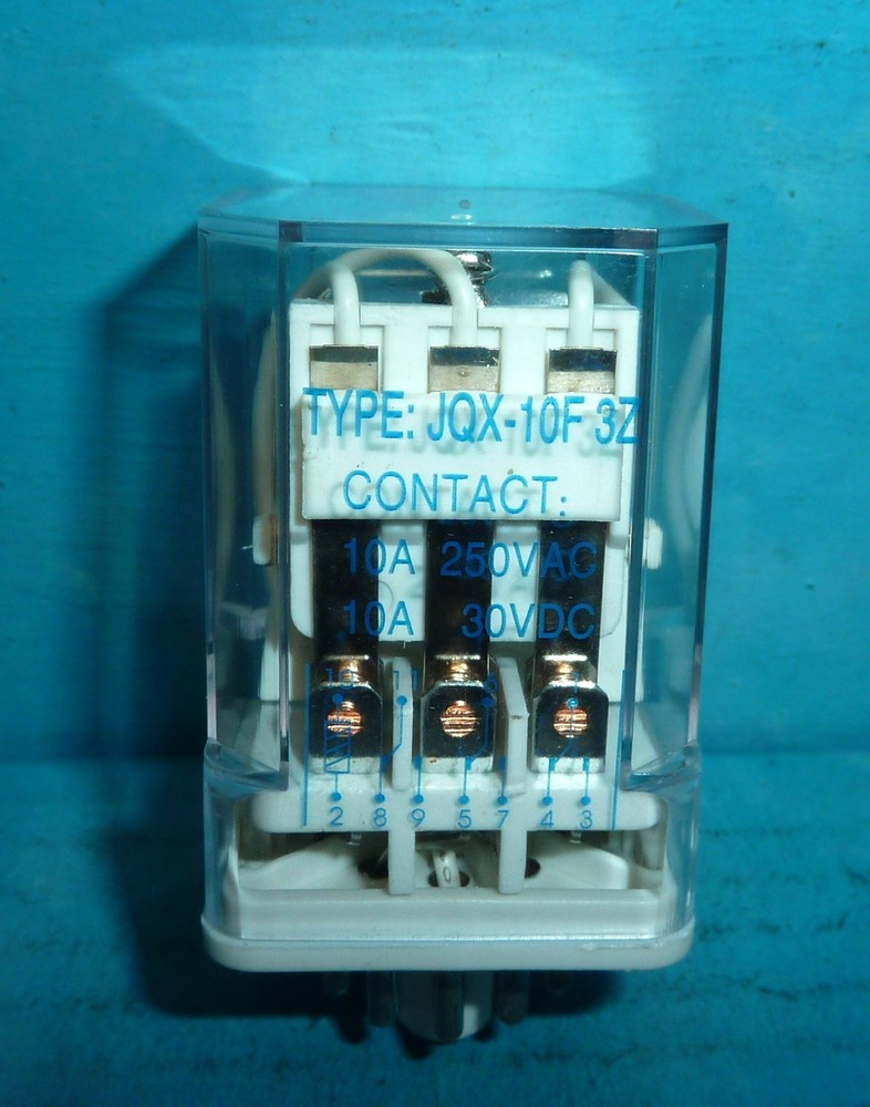 MCM 26-1920 3PDT Relay 11 Pin 12VDC Coil 10 Amps JQX-10F-3Z NOS