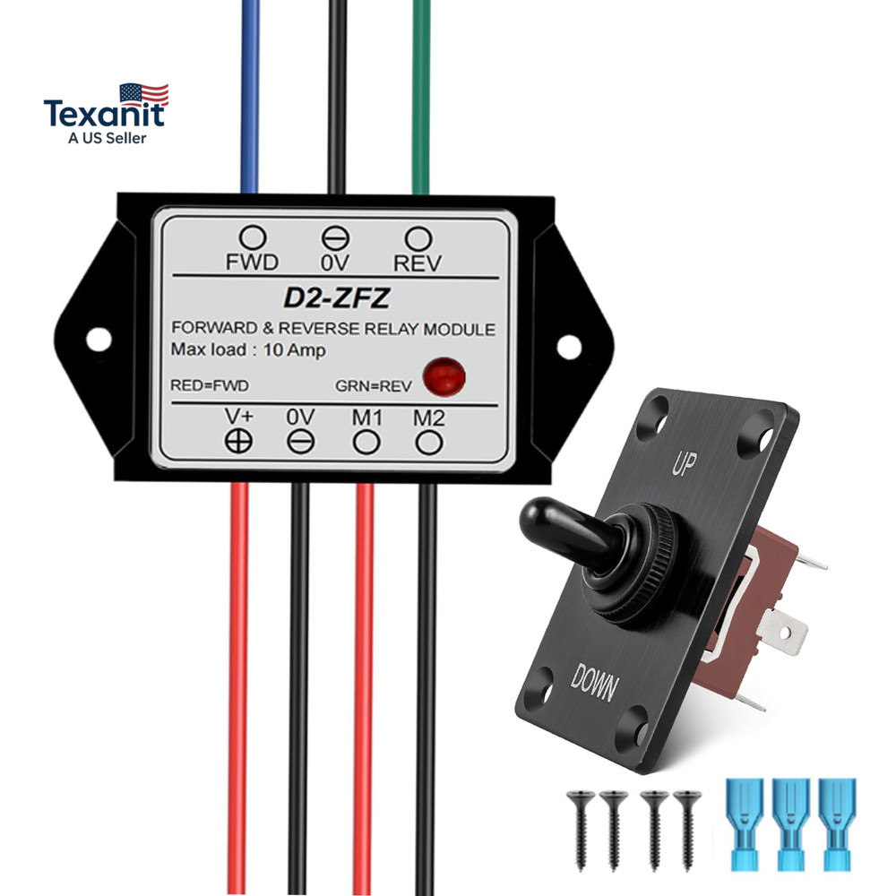 Groovely 12V DC Relay Module,Forward and Reverse Relay Module,With Waterproof DP