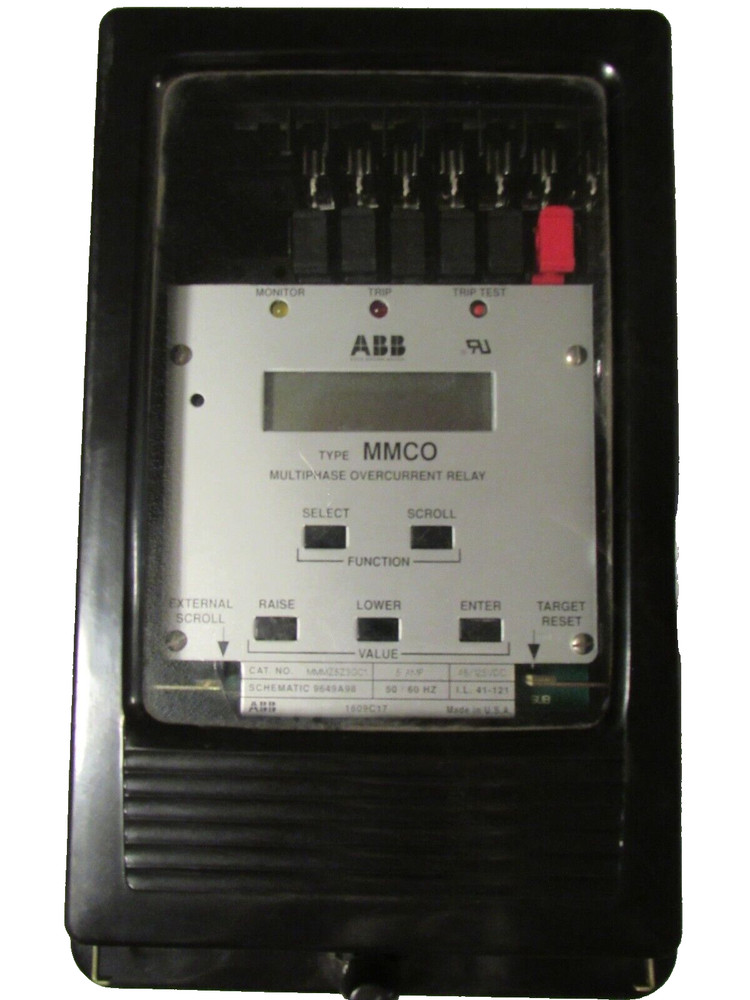 ABB MMZZ5Z3GC1 Type MMCO Multiphase Overcurrent Relay 5A 48/125 VDC