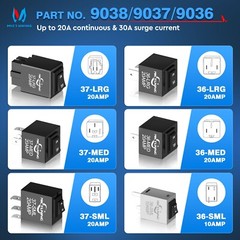 MICTUNING 6PCS 9038 Relay Bypass Switch Relay Tester, Relay Bypass Switch Set US