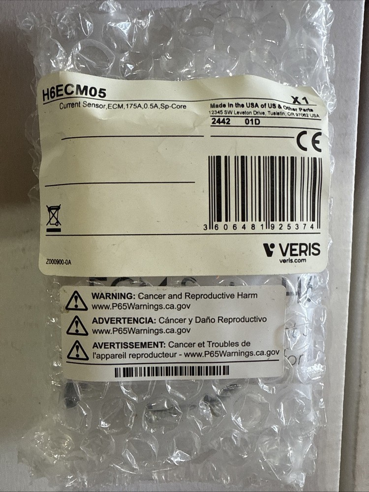 Veris H6ECM05 (Current Switch) ( BRAND NEW) 0.5 to 175 A, Split-Core