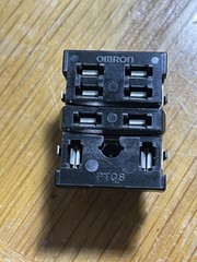 A lot of THREE (3) Omron PT08 plug in relay sockets with soldering lug contacts