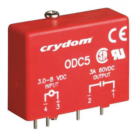 Crydom Odc5 Input/Output Relay, 3A, Plug-In, Red
