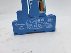 Finder 40.52 Relay Plug-In 8-Pin 8A 250V Coil 24VDC w/ 95.05 Socket Base 10 Amp