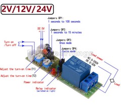 DC 5V 12V 24V Infinite Cycle Delay Timing Timer Relay ON OFF Switch Loop Module