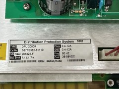 ABB DPU2000R DISTRIBUTION PROTECTION SYSTEM RELAY CONTROL SURPLUS UN-USED