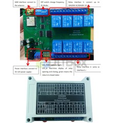 8CH 433M Lora Remote Controller Feedback Point-to-Point Wireless IO Swicth Relay
