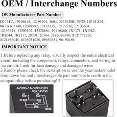 Multi-Purpose Relay with Resistor, 1 Form A 30A 4 Pins, Pack of 2