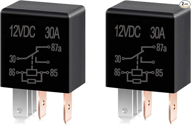 2 PCS 5 Pin 12V 30A Relay Switch, Nylon Shell Automotive Relay Plu Size: 2 PCS