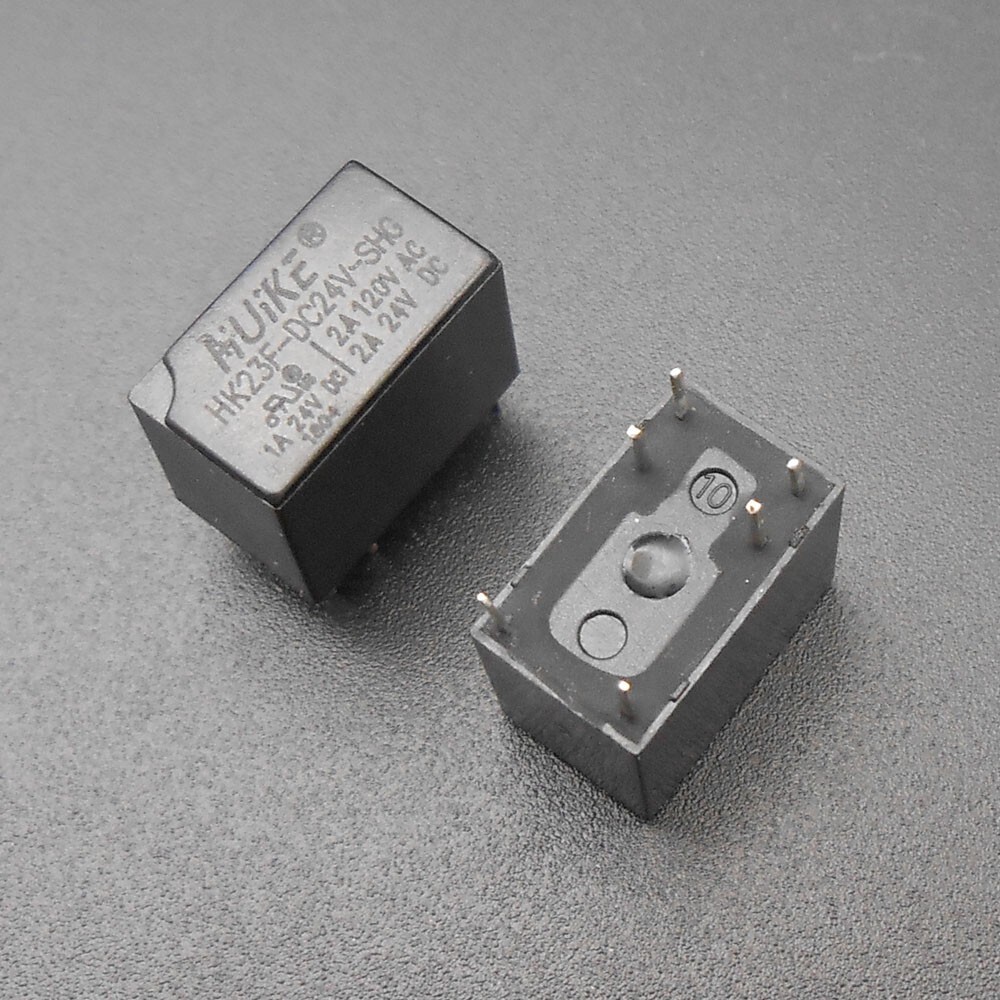 5Pcs HuiKe HK23F SHG DC 24V DIP6 Power Relay PCB 6-Pin 6 Pin 2A HK23F-DC24V-SHG