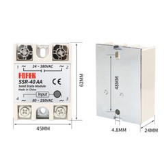 Single Phase Solid State Relay Module AC- AC SSR 10AA- 100AA AC24-380V AC80-250V