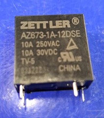 American Zettler AZ673-1A-12DSE 10A 250VAC 30VDC PCB Mount