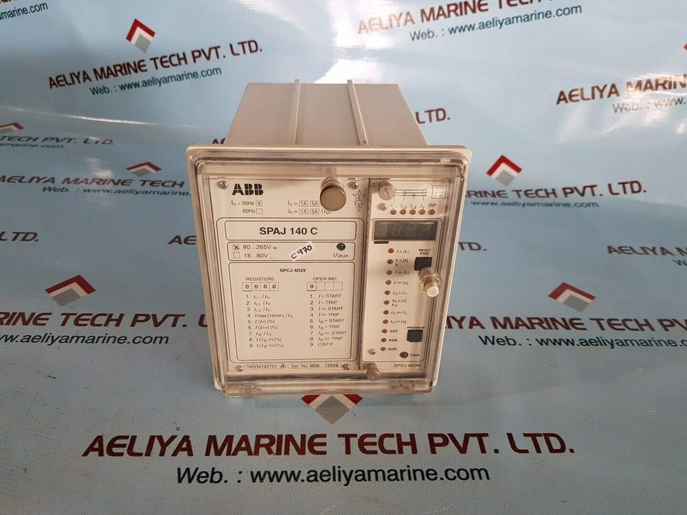ABB SPAJ 140 C Over-current and Earth-fault Relay 50-60HZ
