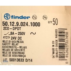 1pc FINDER 50.12.9.024.1000 Power Relay 24VDC 8Pin 8A 250V