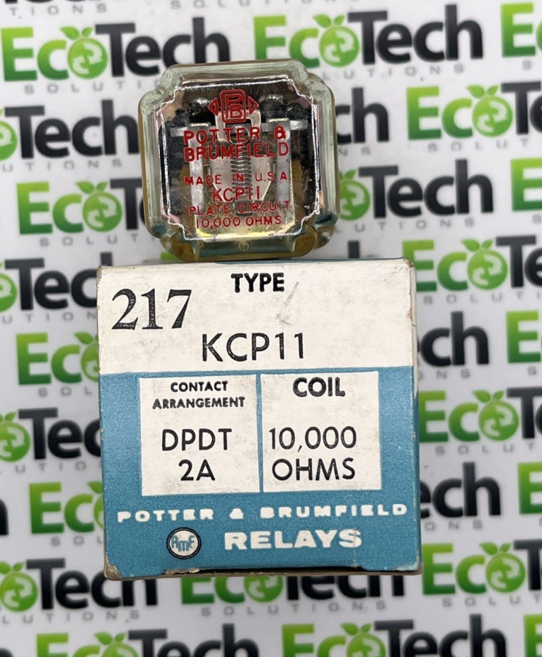 Potter&Brumfield KCP11 10,000 Ohm Plate Relay 2PDT 11 Pin Tube Plug