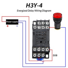 H3Y-2/-4 AC220V DC24V DC12V Power On Timer Time Delay Relay Socket Base 1s~60Min