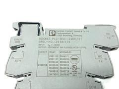 Phoenix Contact PLC-BSC-24DC/21 Plug-In Relay Base 2966016 w/ 2961105 Relay