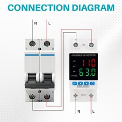 Adjustable Voltage Protector AC/DC 110V 63Amp Smart Breaker Adjustable Over U…