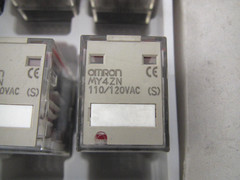 10 x Omron MY4ZN 110/120VAC 4PDT 14-Pin Plug-In Power Relays Used Free Shipping