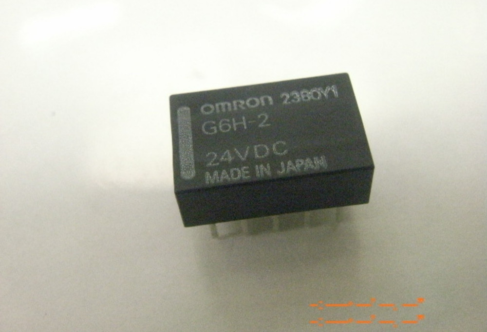 QTY 5) G6H-2-DC24, Low Signal Relay Omron 24V, 2A