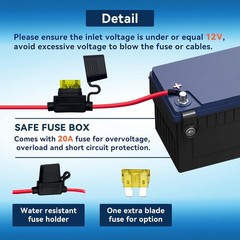 Electric Fan Relay Kit 60 AMP Waterproof Relay Kit with Temperature Sensor.