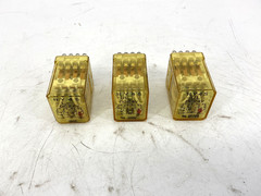 Lot of 3 New IDEC RY4S-ULDC24 Miniature Relay 14-Pin 24VDC 4-Pole
