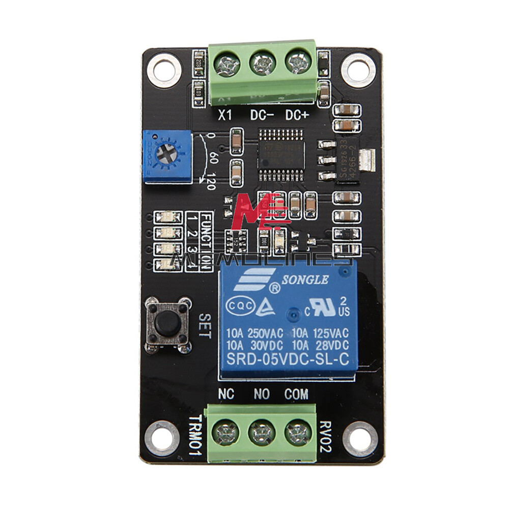 DC 5V/12V/24V TRM01 Time Delay Relay Module Self-Locking Delay Switch Module