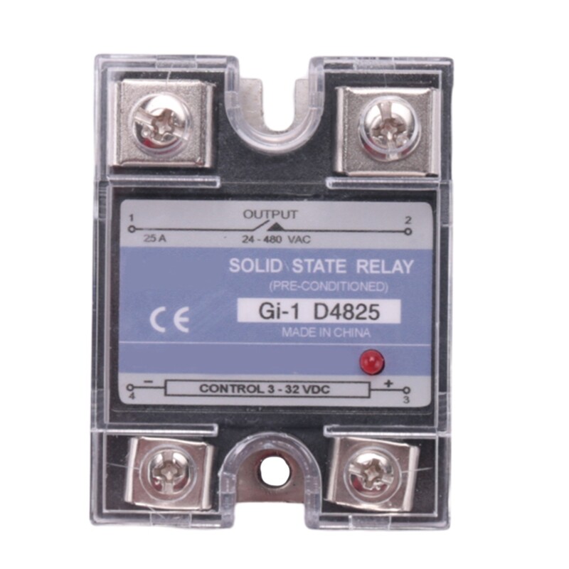 25A 3-32V DC To 24-480V AC Single Phase Solid State Relay DC Control AC3797