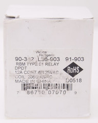 White Rodgers 90-342 RBM Type 91 Relay Coil 91-903, 208/240 VAC, 50/60 HZ – New