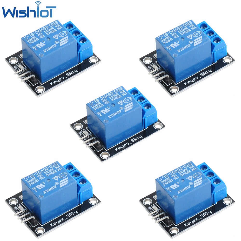 5PCS DC 5V Relay Module Switch Board 1CH High level TTL for Arduino PIC ARM