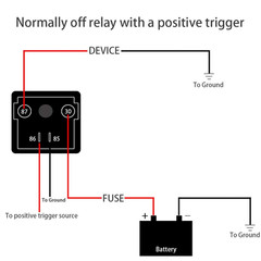 Relay 250A, 12V Continuous Duty SPST 4-Pin High Power Relay