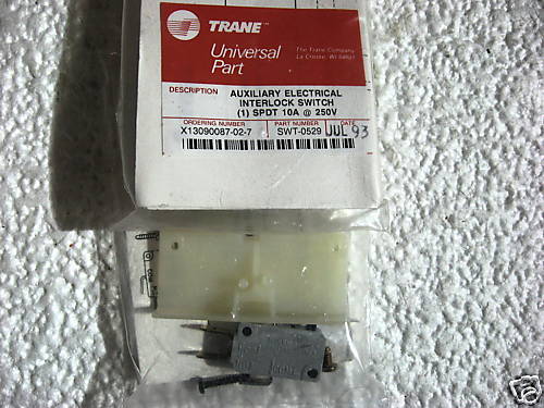 Trane Swt-0529 Aux Electrical Interlock Switch (1) Spdt 10A @ 250V