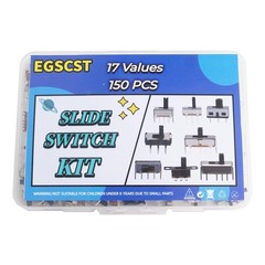 17Values 150Pcs Mini Micro Slide Switch Assortment Kit 2Pin 3Pin 4Pin DIP Tog…