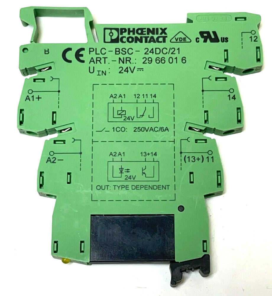 PHOENIX CONTACT RELAY SOCKET PLC-BSC-24DC/21 2966016 24VDC INPUT
