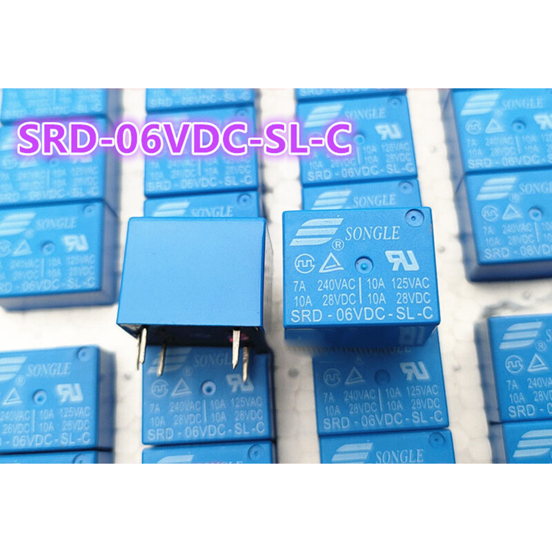 1Pc SONGLE SRD-06VDC-SL-C 6VDC Power Relay 4Pins 7A 240VAC