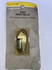 Archer #275-232, SPST 5VDC REED RELAY, 1 AMP 125 VAC NEW OLD STOCK