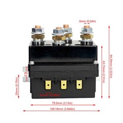 500A 24V Winch Contactor for 4WD Truck Snow Plow Hydraulic Pump 8000-15000lbs