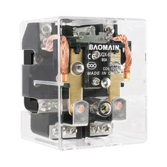 BAOMAIN High Power Relay JQX-62F-2C 12V DC 80A DPDT 2NO 2NC Electronmagnetic …