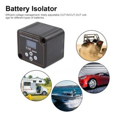 12V 140A Adjustable Dual Battery Isolator Split Charge VSR Car Relay LCD Display