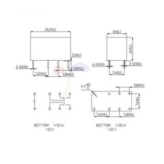 DC 3V 5V 9V 12V 24V PCB Relay 8 Pin 2A Yellow Power Relay 2 Form C HK19F Relay