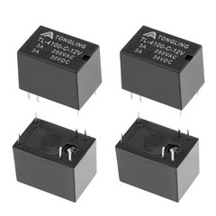 10 Pcs TL-4100-C-12V DC 12V Coil SPDT 6 Pin PCB Power Relay NO+NC Black