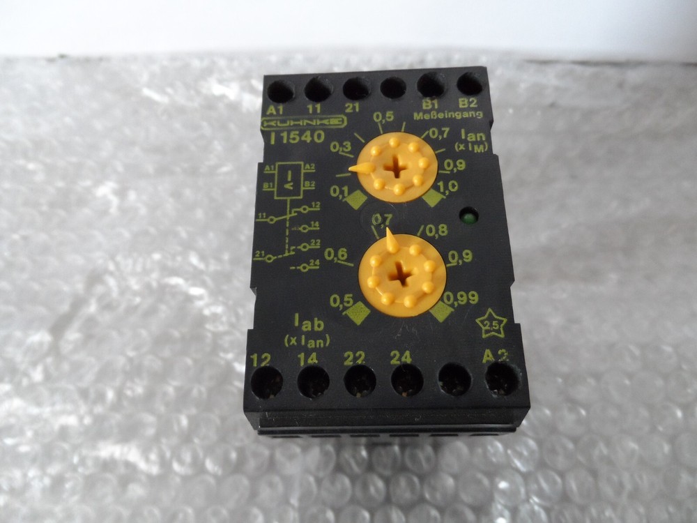 Kuhnke I1540.2 Current Monitoring Relay 0.1-1A Range, 6A 250V AC (24735)